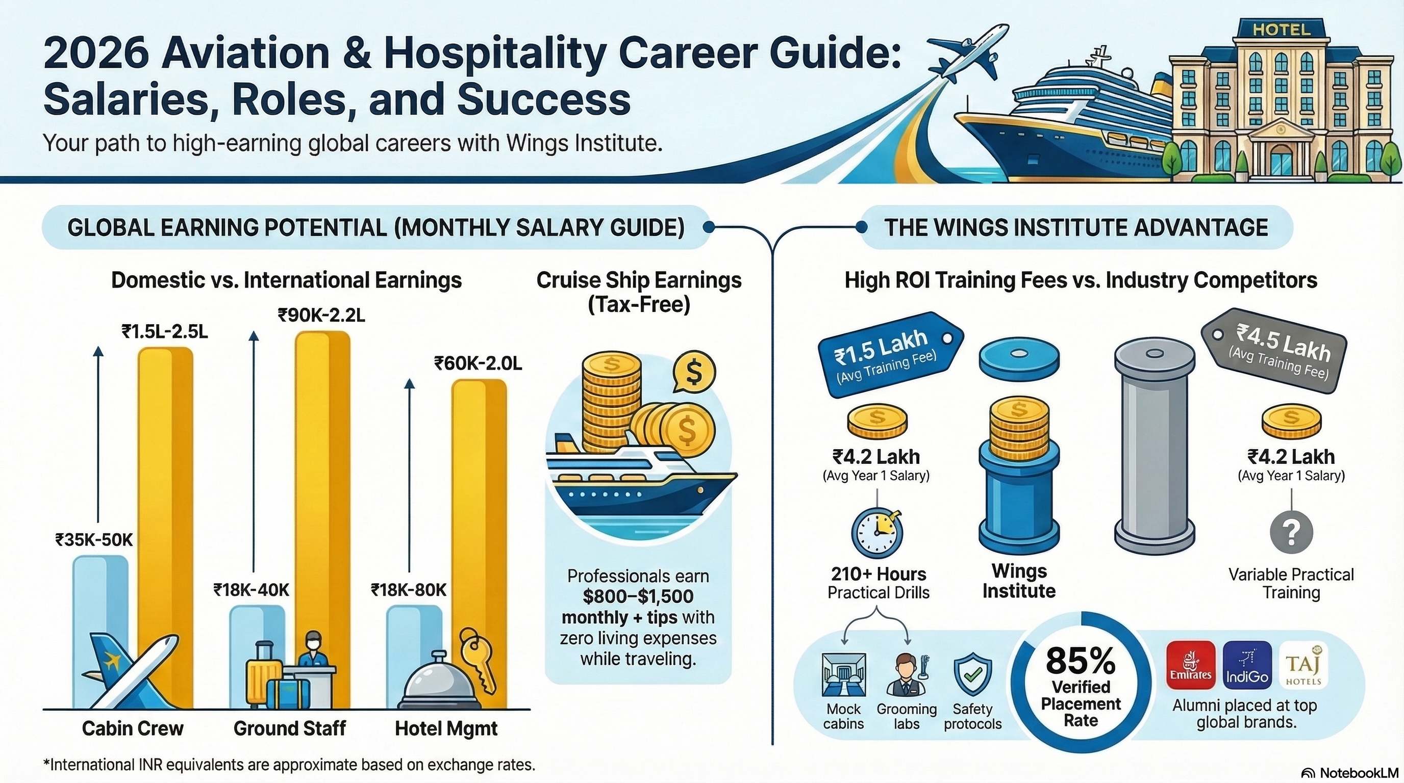 Hotel Management Placement Abroad 2026: International Career Opportunities Guide - Hotel Mgmt career guide from Wings Institute Vadodara Gujarat